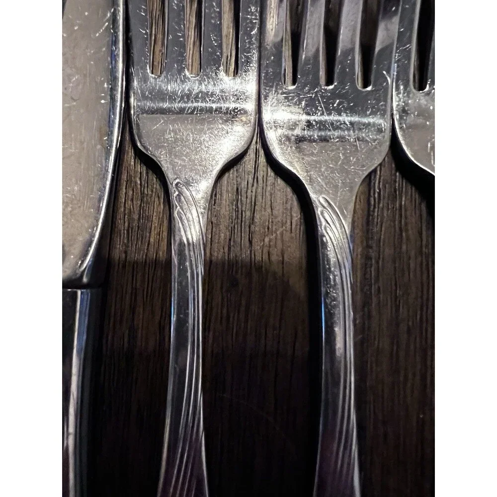 12 piece Oneida Camber Cresta Windswept Scroll Stainless Flatware silverware